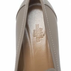 Hermes Tan Green Leather Kelly Loafers Size 36.5 For Women -Deals Hermes Store luxury women hermes used shoes p351635 005