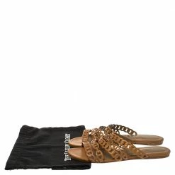 Hermes Brown Leather Chaine D'Ancre Slide Sandals Size 39 For Women -Deals Hermes Store luxury women hermes used shoes p354519 009