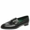 Hermes Hermès Black Leather Paris Loafers Size 37.5 For Women
