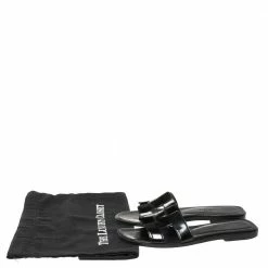 Hermes Black Patent Leather Oran Flats Size 35 For Women -Deals Hermes Store luxury women hermes used shoes p355706 009