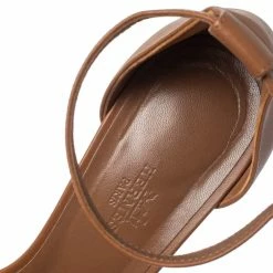Hermes Brown/Black Patent Leather And Leather Night Ankle Strap Sandals Size 39 For Women -Deals Hermes Store luxury women hermes used shoes p356991 004