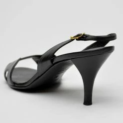 Hermes Black Leather Night Sandals Size 38 For Women -Deals Hermes Store luxury women hermes used shoes p35850 008