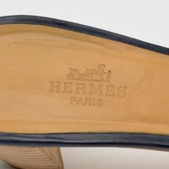 Hermes Navy Blue Oasis Sandals Size 38 For Women 16 Hermes Navy Blue Oasis Sandals Size 38 For Women -Deals Hermes Store luxury women hermes used shoes p35855 007