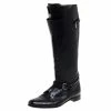 Hermes Black Leather Knee Length Boots Size 37 For Women -Deals Hermes Store luxury women hermes used shoes p361091 002