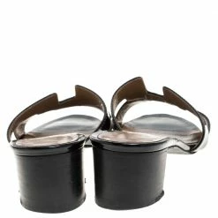 Hermes Black Patent Leather Oasis Slide Sandals Size 36 For Women -Deals Hermes Store luxury women hermes used shoes p368307 002