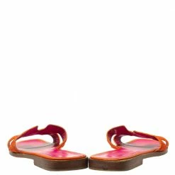 Hermes Orange Twisted Metal Thread Oran Sandals Size 37 For Women 14 Hermes Orange Twisted Metal Thread Oran Sandals Size 37 For Women -Deals Hermes Store luxury women hermes used shoes p372075 004