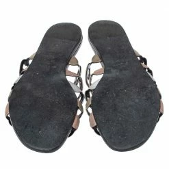 Hermes Metallic Multicolor Leather Thalassa Flats Size 39 For Women -Deals Hermes Store luxury women hermes used shoes p372728 003