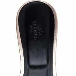 Hermes Rose Gold Leather Oasis Sandals Size 40.5 For Women -Deals Hermes Store luxury women hermes used shoes p373718 005