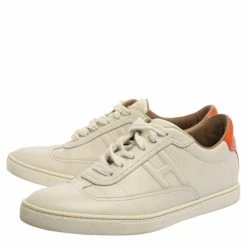 Hermes White Leather Lace Up Low Top Sneakers Size 37 For Women 13 Hermes White Leather Lace Up Low Top Sneakers Size 37 For Women -Deals Hermes Store luxury women hermes used shoes p375939 007