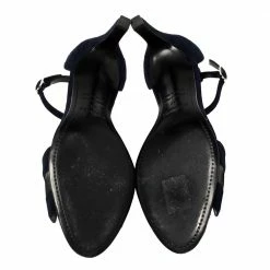 Hermes Blue Suede Night Sandals Size 37 For Women 15 Hermes Blue Suede Night Sandals Size 37 For Women -Deals Hermes Store luxury women hermes used shoes p380155 004