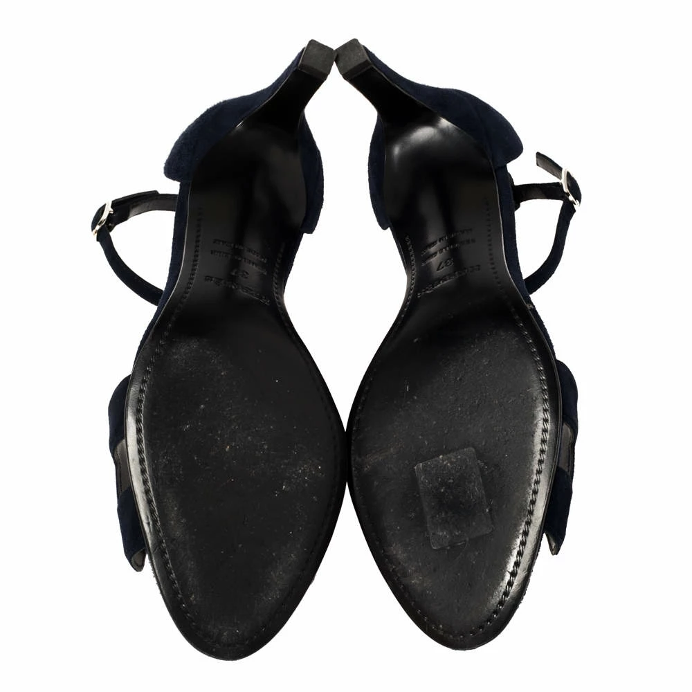 Hermes Blue Suede Night Sandals Size 37 For Women 8 Hermes Blue Suede Night Sandals Size 37 For Women - Image 6