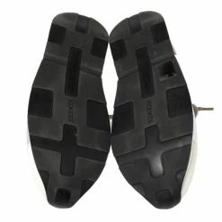 Hermes Silver Leather And Suede Trail Low Top Sneakers Size 38.5 For Women -Deals Hermes Store luxury women hermes used shoes p381059 001