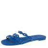 Hermes Blue Rubber Chaine D'Ancre Rivage Slide Sandals Size 37 For Women -Deals Hermes Store luxury women hermes used shoes p384598 006