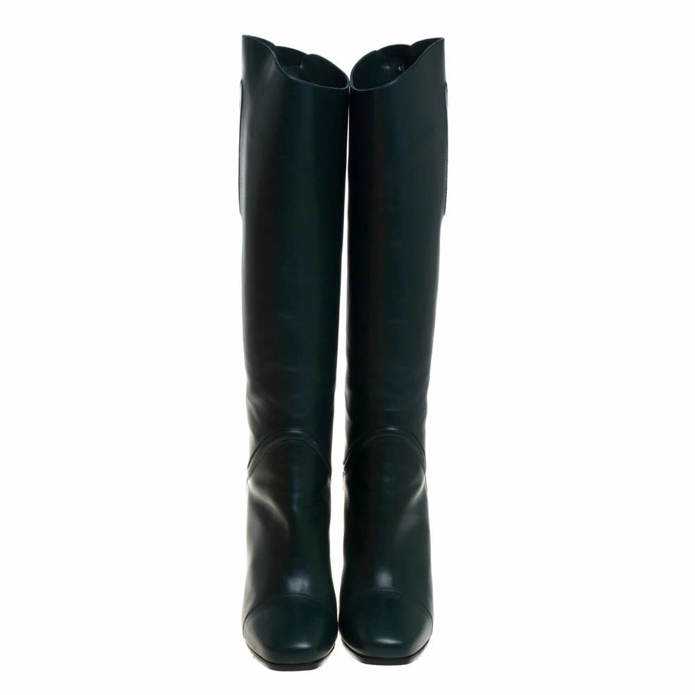 Hermes Green Leather Jumping Horse Boots Size 39 For Women 5 Hermes Green Leather Jumping Horse Boots Size 39 For Women - Image 3