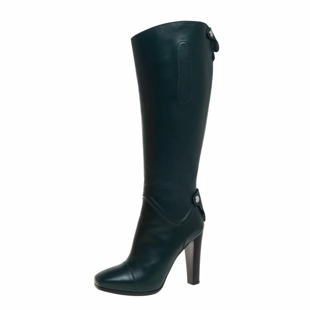 Hermes Green Leather Jumping Horse Boots Size 39 For Women 3 Hermes Green Leather Jumping Horse Boots Size 39 For Women