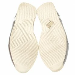 Hermes Metallic Silver/White Leather H Sneakers Size 39 For Women -Deals Hermes Store luxury women hermes used shoes p387926 008