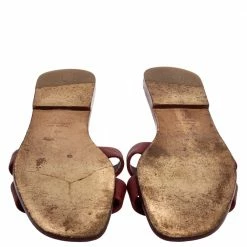 Hermes Burgundy Leather Oran Flats Size 40 For Women 15 Hermes Burgundy Leather Oran Flats Size 40 For Women -Deals Hermes Store luxury women hermes used shoes p393863 003