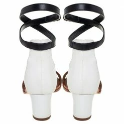 Hermes Tricolor Leather Manege Ankle Wrap Sandals Size 36 For Women -Deals Hermes Store luxury women hermes used shoes p398772 005