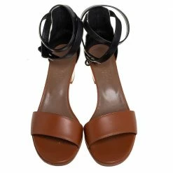 Hermes Tricolor Leather Manege Ankle Wrap Sandals Size 36 For Women -Deals Hermes Store luxury women hermes used shoes p398772 007