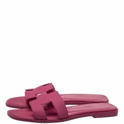 Hermes Pink Leather Oran Sandals Size 36 For Women 13 Hermes Pink Leather Oran Sandals Size 36 For Women -Deals Hermes Store luxury women hermes used shoes p401732 003