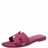 Hermes Pink Leather Oran Sandals Size 36 For Women -Deals Hermes Store luxury women hermes used shoes p401732 006