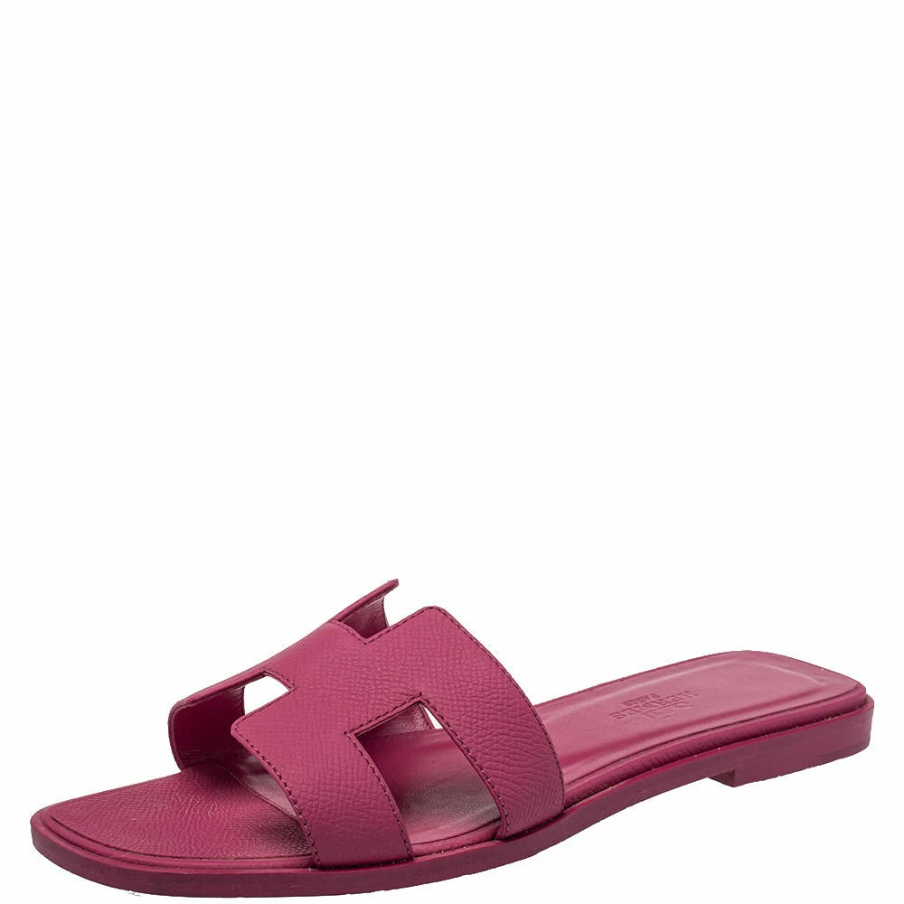 Hermes Pink Leather Oran Sandals Size 36 For Women 3 Hermes Pink Leather Oran Sandals Size 36 For Women