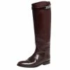 Hermes Brown Leather Jumping Knee Length Boots Size 38 For Women -Deals Hermes Store luxury women hermes used shoes p406310 002