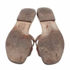 Hermes Brown Leather Oran Sandals Size 39.5 For Women -Deals Hermes Store luxury women hermes used shoes p40646 007