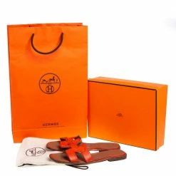 Hermes Orange Lizard Oran Slide Sandals Size 40 For Women -Deals Hermes Store luxury women hermes used shoes p407380 008