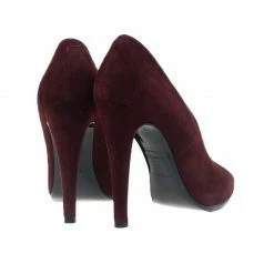 Hermes Burgundy Suede Florida Pumps Size 37 For Women -Deals Hermes Store luxury women hermes used shoes p41038 005