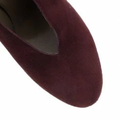 Hermes Burgundy Suede Florida Pumps Size 37 For Women -Deals Hermes Store luxury women hermes used shoes p41038 008