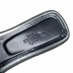 Hermes Hermés Silver Leather Oran Flat Sandals Size 39.5 For Women -Deals Hermes Store luxury women hermes used shoes p410381 006