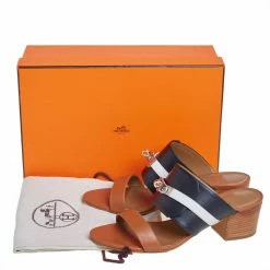 Hermes Hermès Tricolor Leather Ovation Slide Sandals Size 39 For Women 17 Hermes Hermès Tricolor Leather Ovation Slide Sandals Size 39 For Women -Deals Hermes Store luxury women hermes used shoes p410761 009