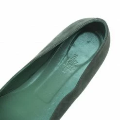 Hermes Olive Green Suede Ballet Flats Size 39 For Women -Deals Hermes Store luxury women hermes used shoes p41298 010