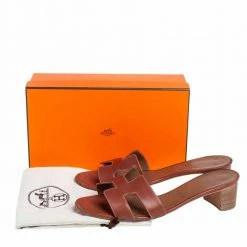 Hermes Brown Leather Oasis Sandals Size 42 For Women 19 Hermes Brown Leather Oasis Sandals Size 42 For Women -Deals Hermes Store luxury women hermes used shoes p418247 001