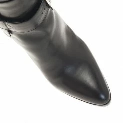 Hermes Black Leather Buckle Detail Tall Boots Size 39 For Women -Deals Hermes Store luxury women hermes used shoes p42961 008