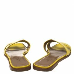 Hermes Yellow Patent Leather Oran Sandals Size 36 For Women -Deals Hermes Store luxury women hermes used shoes p434837 003