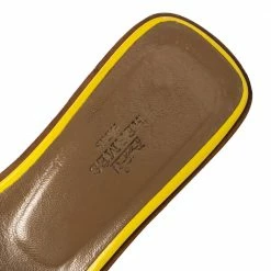 Hermes Yellow Patent Leather Oran Sandals Size 36 For Women -Deals Hermes Store luxury women hermes used shoes p434837 005