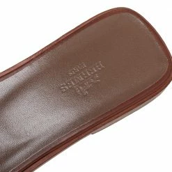 Hermes Brown Leather Oran Sandals Size 38 For Women -Deals Hermes Store luxury women hermes used shoes p441507 005