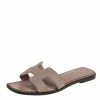 Hermes Beige Glitter Oran Sandals Size 36 For Women -Deals Hermes Store luxury women hermes used shoes p444010 005