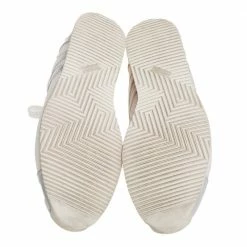 Hermes White Nylon And Silver Leather Low Top Sneakers Size 38 For Women -Deals Hermes Store luxury women hermes used shoes p444487 002