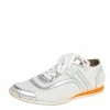 Hermes White Nylon And Silver Leather Low Top Sneakers Size 38 For Women 2 Hermes White Nylon And Silver Leather Low Top Sneakers Size 38 For Women -Deals Hermes Store luxury women hermes used shoes p444487 005
