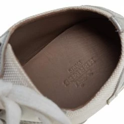 Hermes White Nylon And Silver Leather Low Top Sneakers Size 38 For Women -Deals Hermes Store luxury women hermes used shoes p444487 007