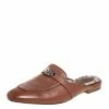 Hermes Brown Leather Kelly Mule Flats Size 39 For Women -Deals Hermes Store luxury women hermes used shoes p446066 008