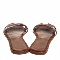 Hermes Hermès Brown Leather Oran Sandals Size 40 For Women -Deals Hermes Store luxury women hermes used shoes p446067 007