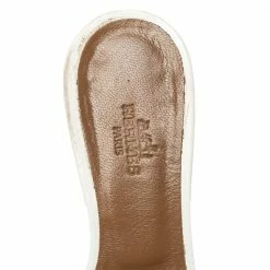 Hermes White Leather Oasis Slide Sandals Size 35 For Women 16 Hermes White Leather Oasis Slide Sandals Size 35 For Women -Deals Hermes Store luxury women hermes used shoes p448340 006