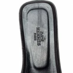 Hermes Hermés Black Glitter Oran Flats Sandals Size 39 For Women -Deals Hermes Store luxury women hermes used shoes p448484 004