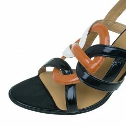 Hermes Tricolor Strappy Sandals Size 39 For Women -Deals Hermes Store luxury women hermes used shoes p44950 009