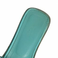 Hermes Blue Leather Oran Flats Size 39 For Women -Deals Hermes Store luxury women hermes used shoes p449609 005