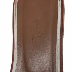 Hermes White Leather Oran Flats Size 39 For Women -Deals Hermes Store luxury women hermes used shoes p449640 002